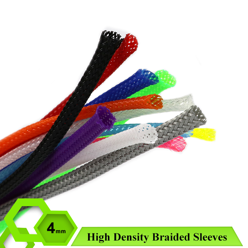 Cable Sleeve Braided - 2/5/10/20/50m Braided Sleeves 4mm Cable Management