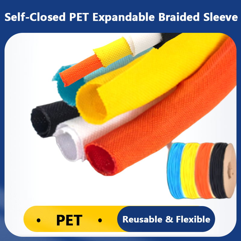 Cable Sleeve Braided - Self Closing PET Expandable Braided Sleeve