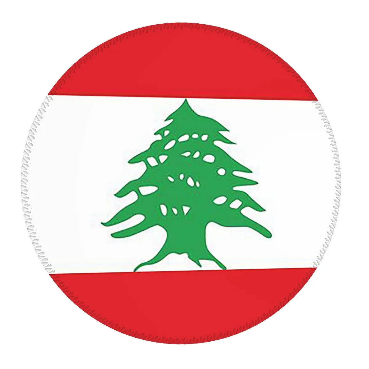 Gaming Accessories Lebanon - Flag Of Lebanon Round Mouse Pad