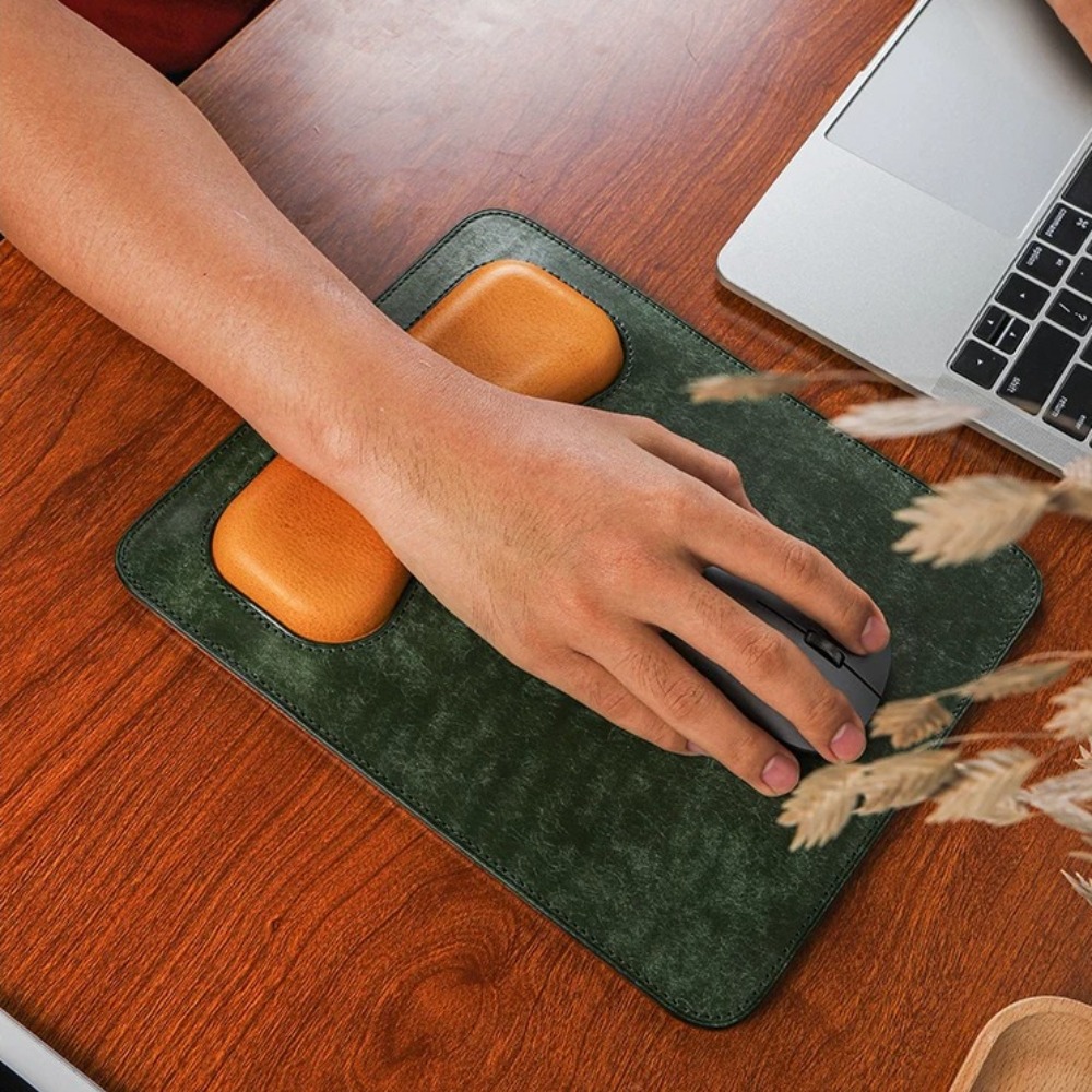 Handmade Genuine Cowhide Mouse - Wrist Rest Ergonomic reseña y precio