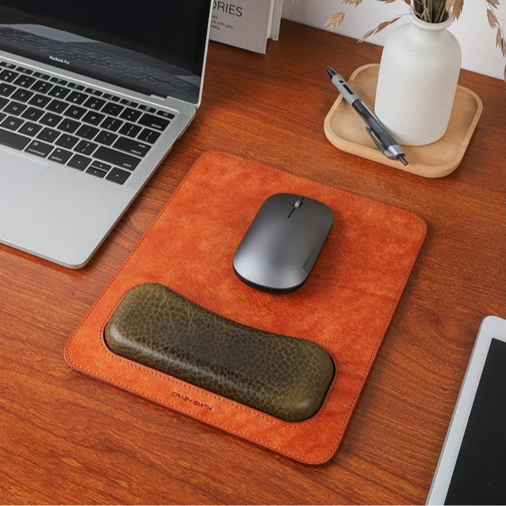 Handmade Genuine Cowhide Mouse - Wrist Rest Ergonomic reseña y precio