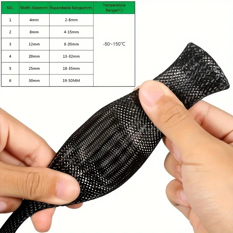 10m 32.8ft Pet Braided Mesh Sl - Cable Sleeve Braided reseña y precio