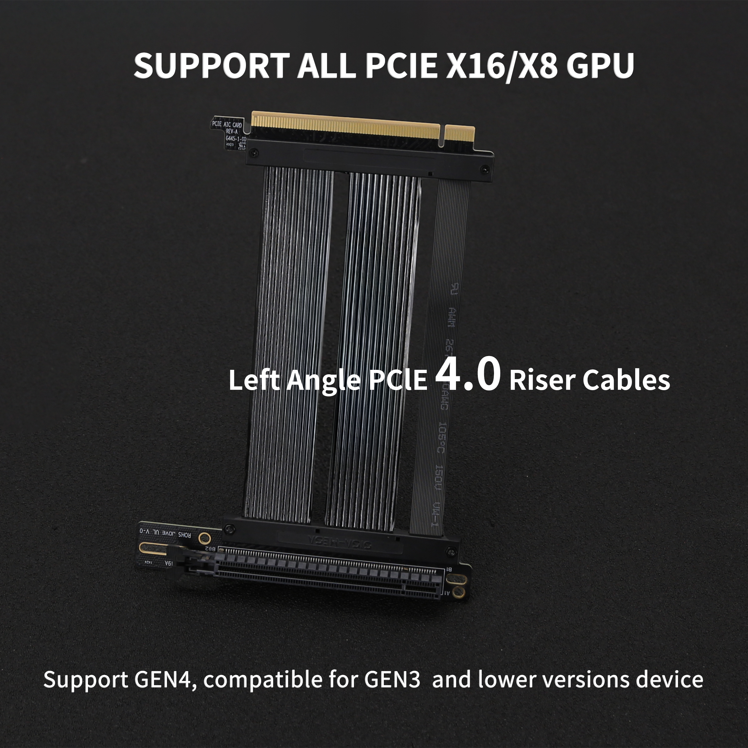 Left Angle PClE 4.0 Riser  cab - Vertical Gpu Bracket reseña y precio