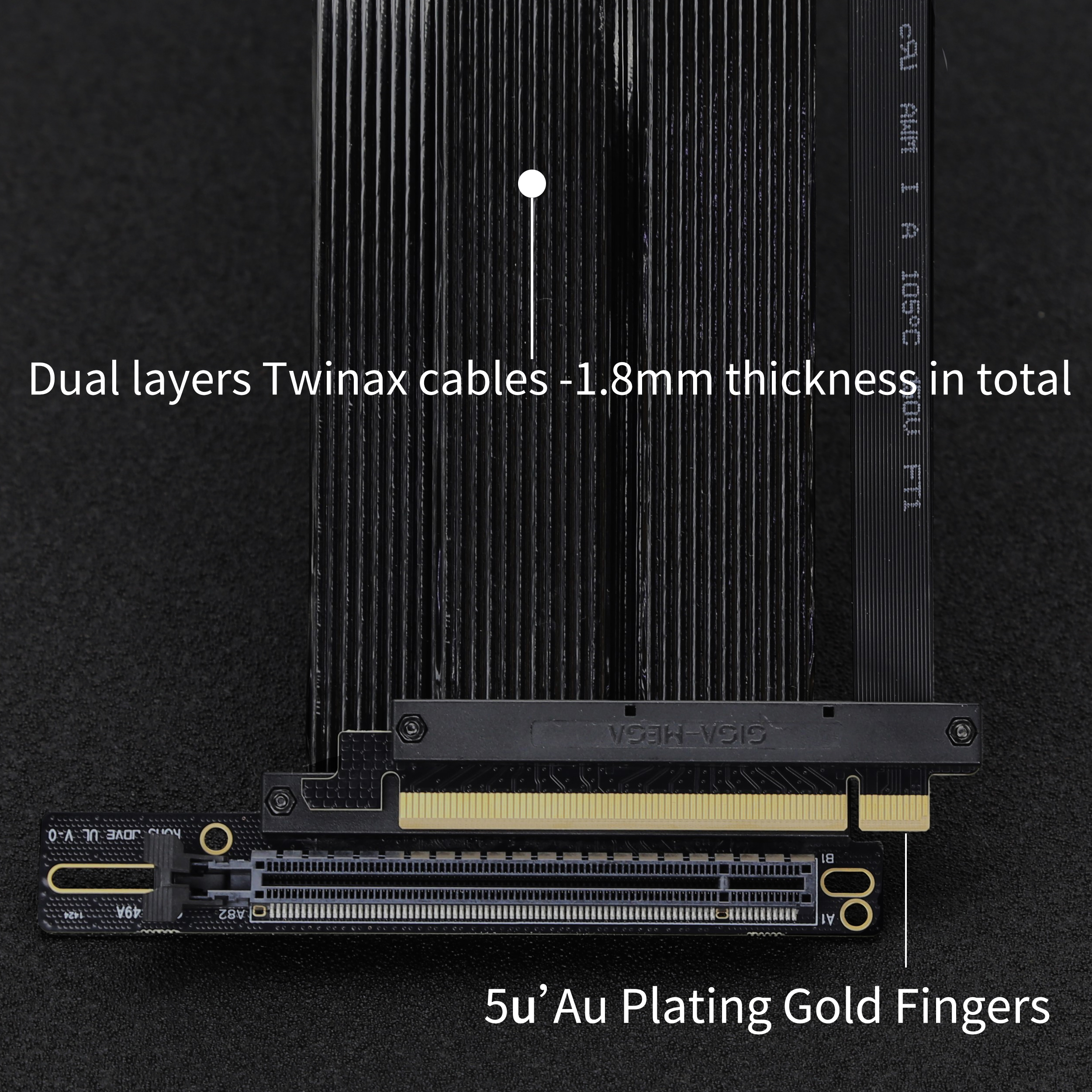 Left Angle PClE 4.0 Riser  cab - Vertical Gpu Bracket reseña y precio