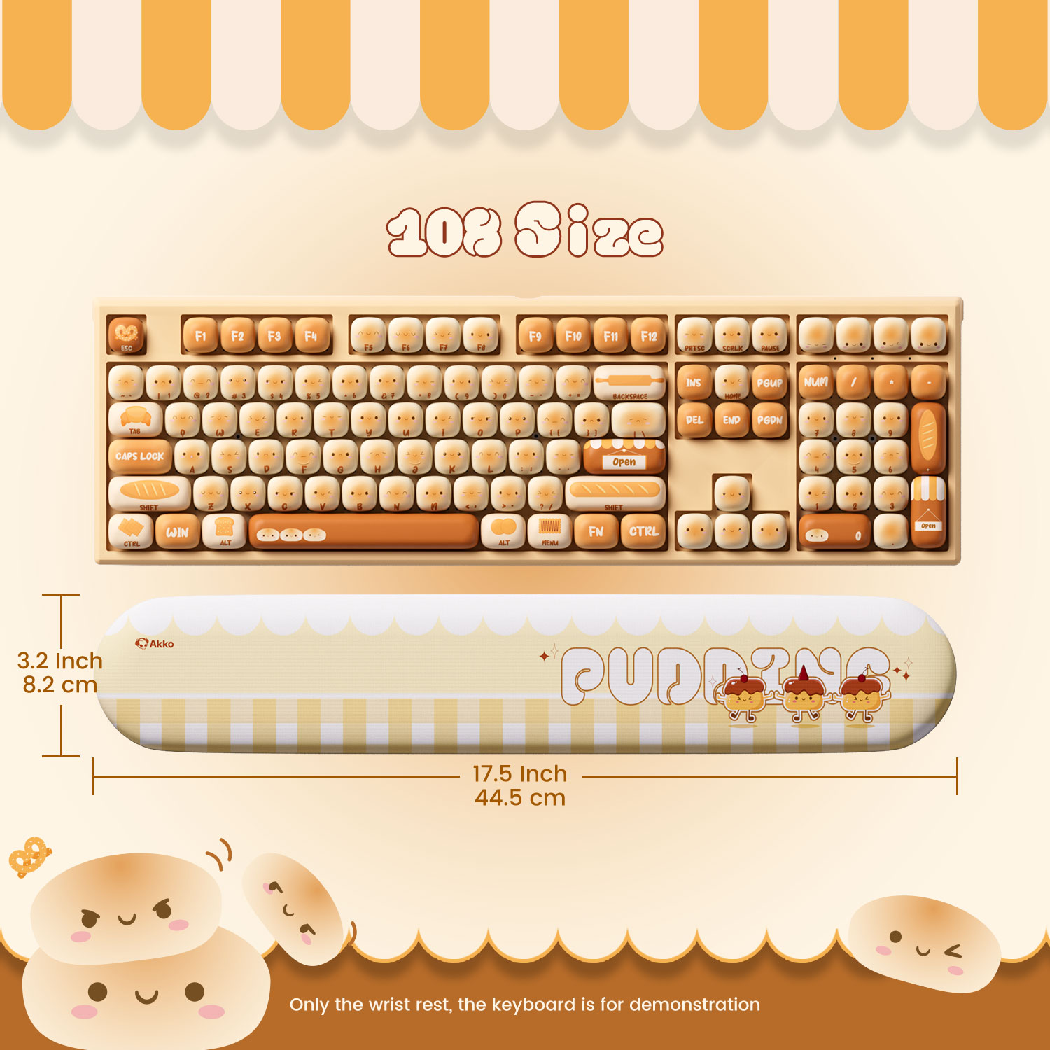 Akko Pudding Buns Keyboard Wri - Wrist Rest Ergonomic reseña y precio