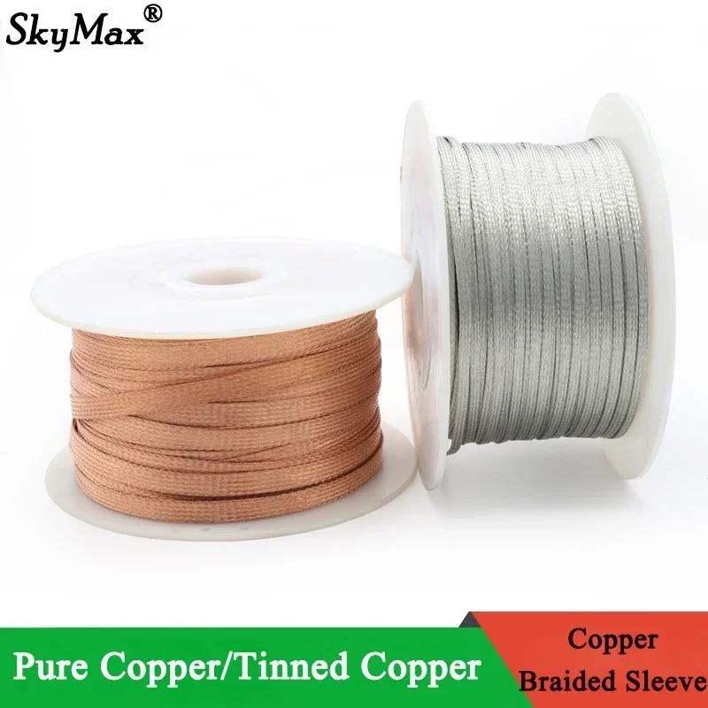 2M/5M Tinned Plating Copper Br - Cable Sleeve Braided reseña y precio