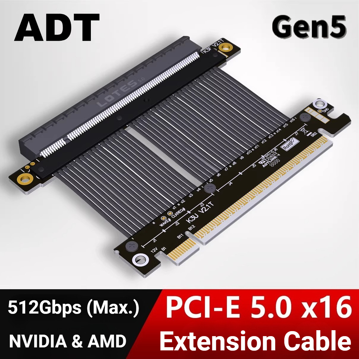 PCIE 5.0 x16 Riser Cable 512Gb - Vertical Gpu Bracket reseña y precio