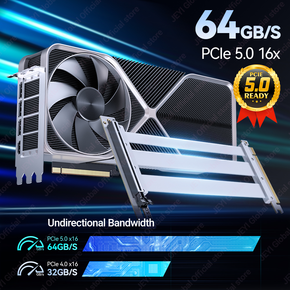 JEYI PCIe 5.0 X16 Riser Cable  - Vertical Gpu Bracket reseña y precio