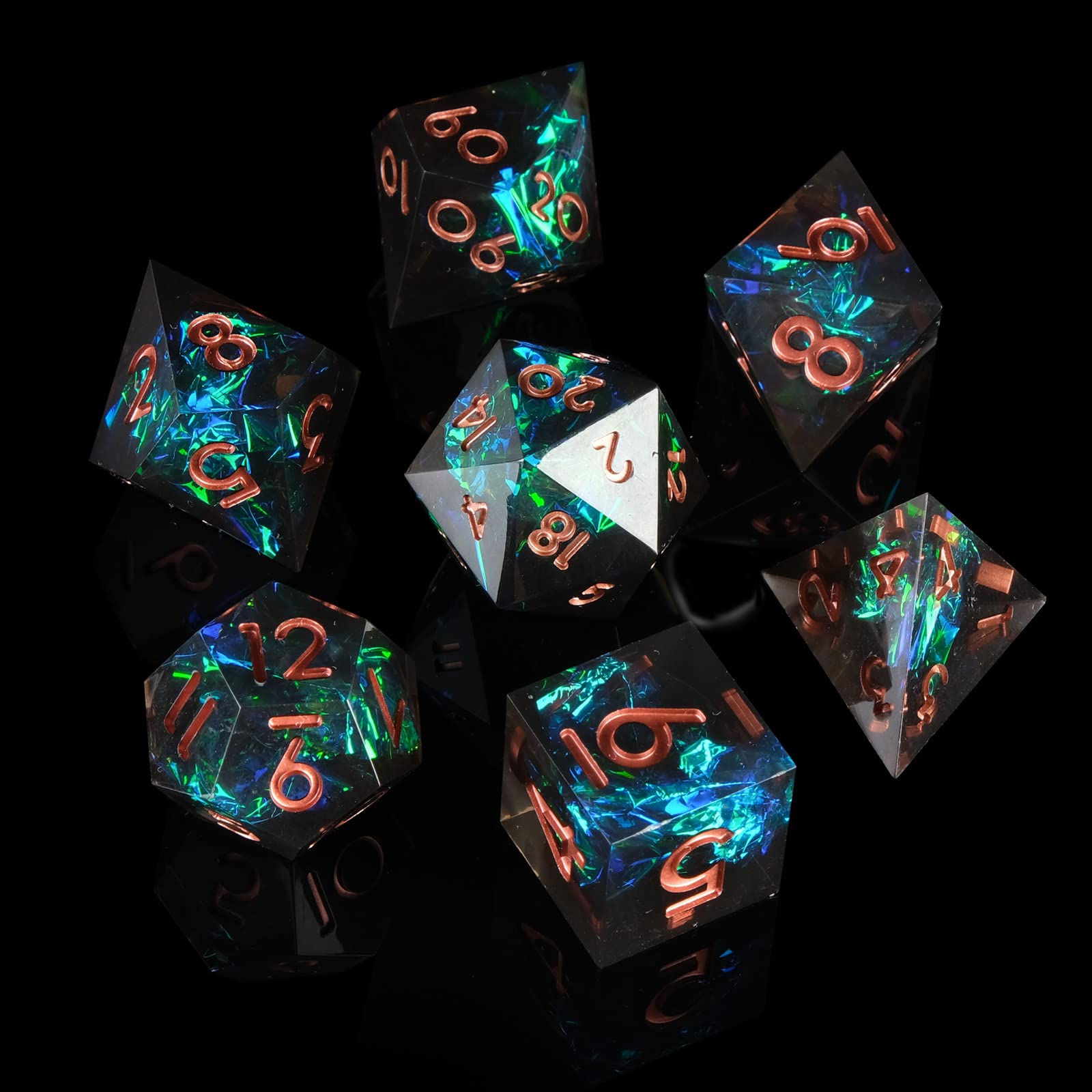 Resin Sharp Edge DND Dice Set  - Gaming Handheld Accessories reseña y precio
