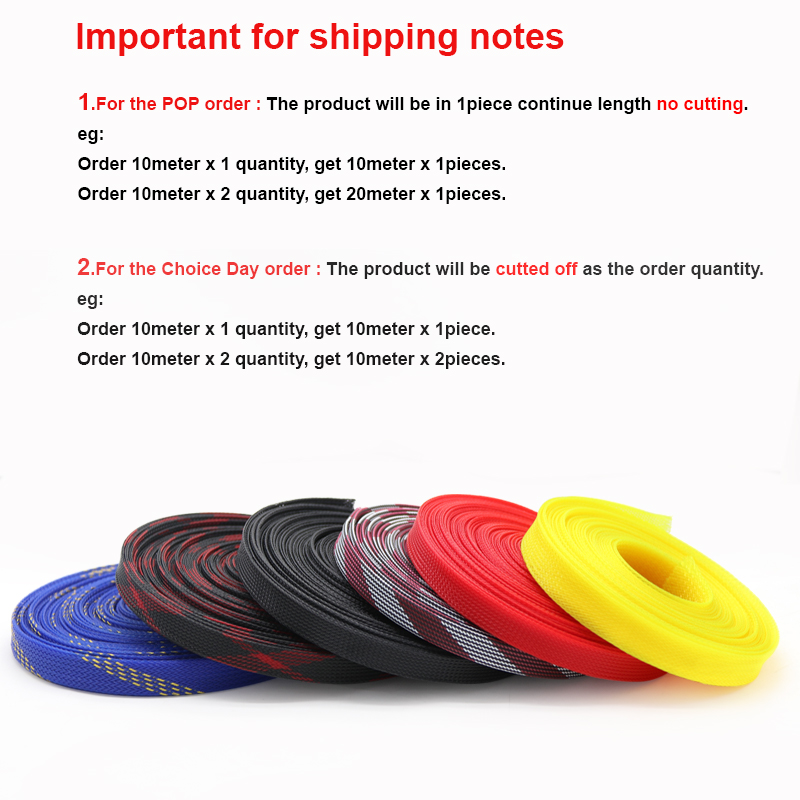 2/5/10/20/50m Braided Sleeves  - Cable Sleeve Braided reseña y precio
