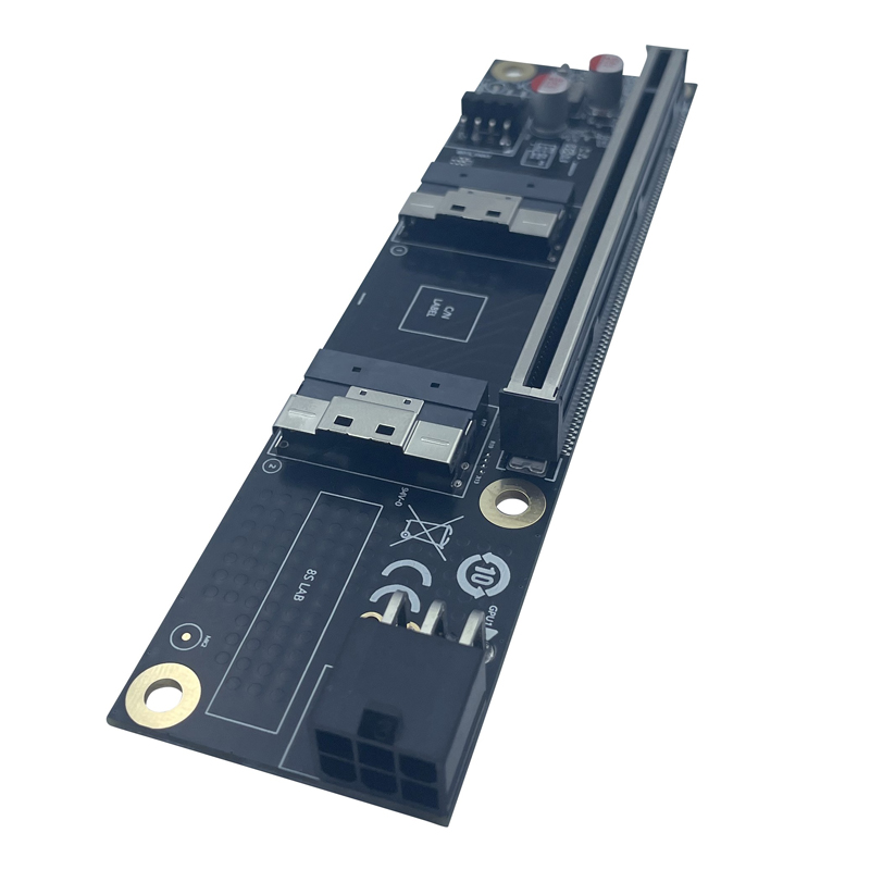 NEW 2 Port SlimSAS 8i x2 to PC - Vertical Gpu Bracket reseña y precio