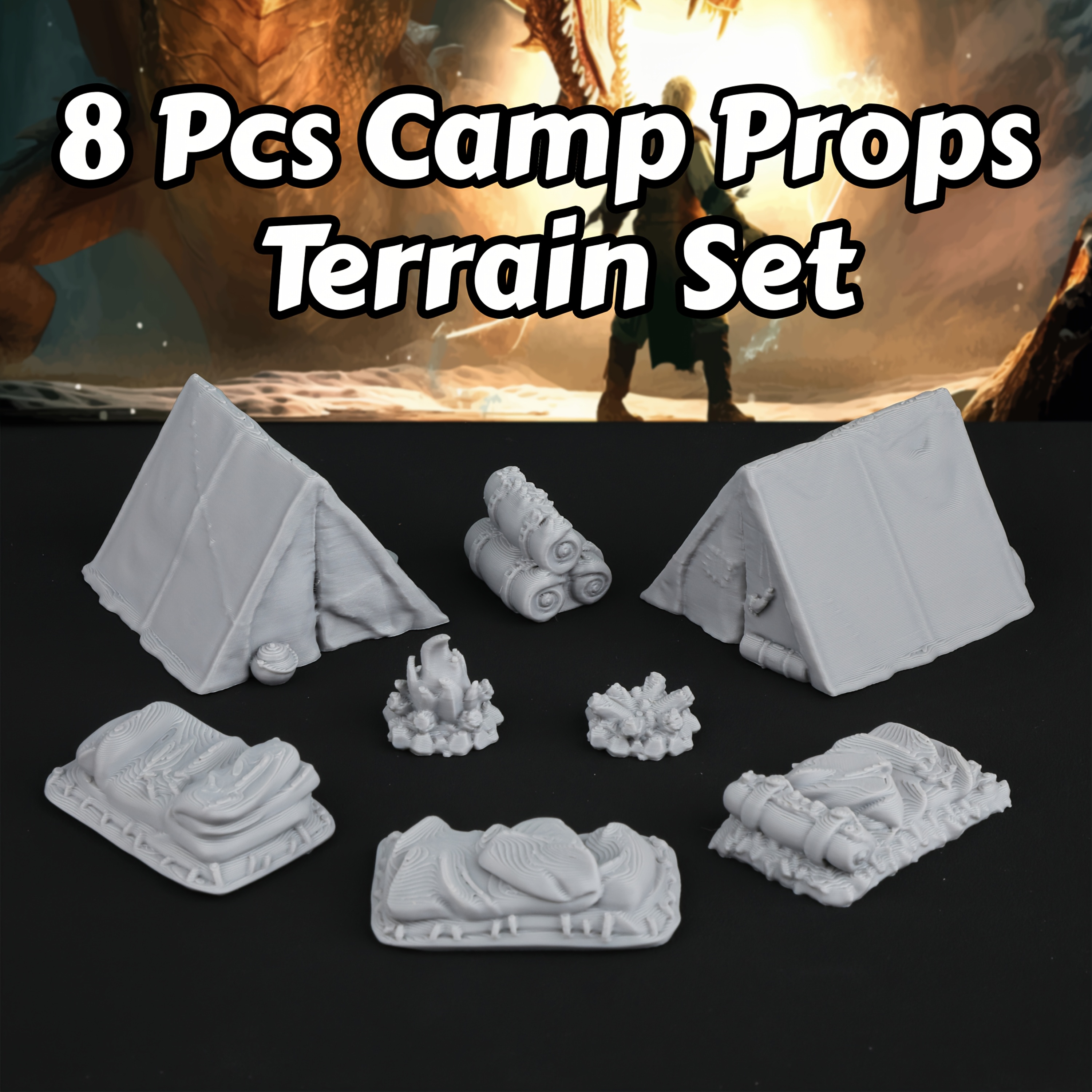 8pcs RPG Adventurer's Camp Min - Gaming Handheld Accessories reseña y precio