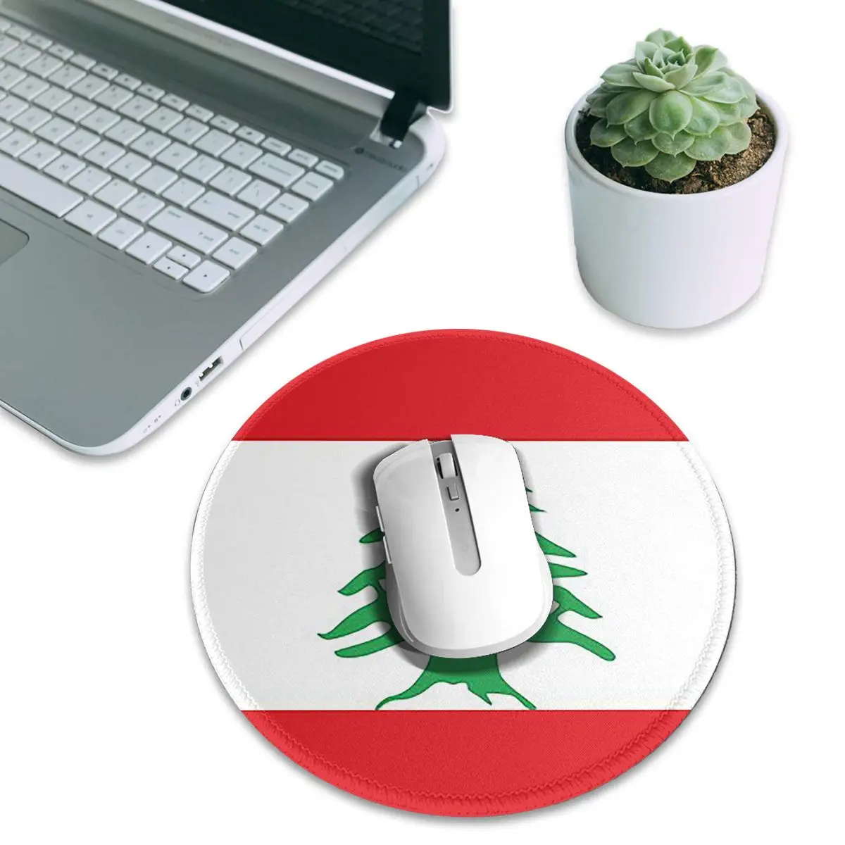 Flag Of Lebanon Round Mouse Pa - Gaming Accessories Lebanon reseña y precio