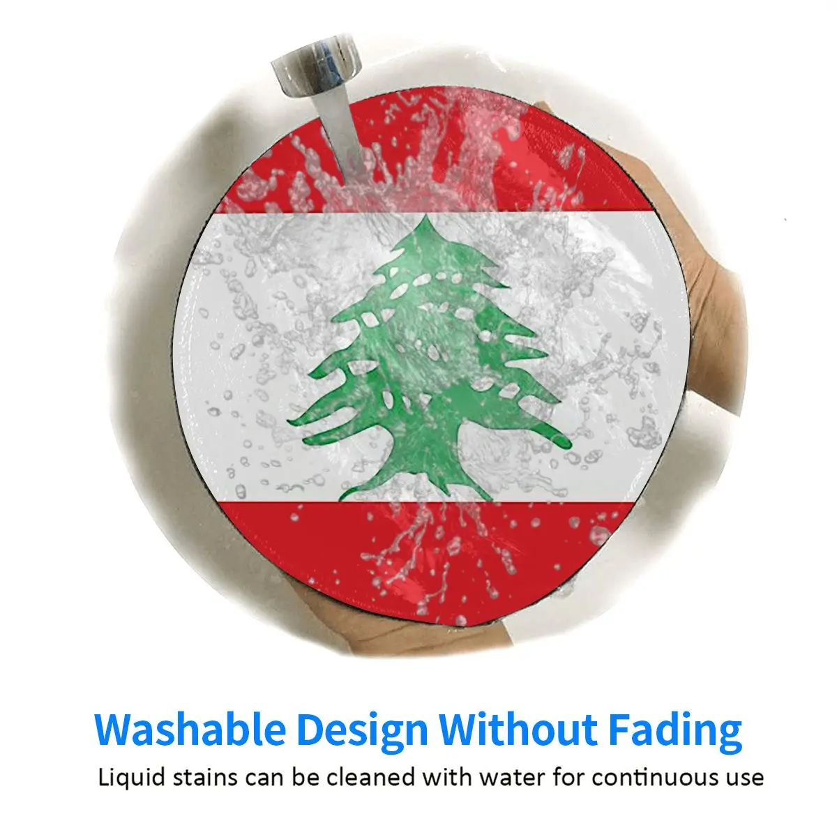 Flag Of Lebanon Round Mouse Pa - Gaming Accessories Lebanon reseña y precio